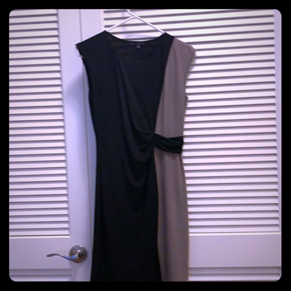 Black and beige casual dress